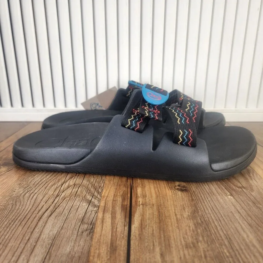 Chaco Chillos Slide Lasagna Mens 14 Black Casual Comfort Beach Sandals JCH108719